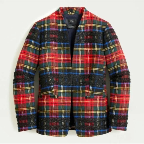 J. Crew Jackets & Blazers - JCrew Lurex Stewart Tartan Plaid Holiday Blazer